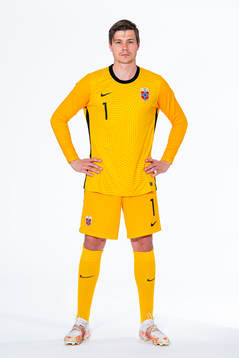 Goalkeeper Per Kristian Bråtveit of the Norwegian national