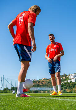 Erling Braut Haaland and Alexander Sørloth of the