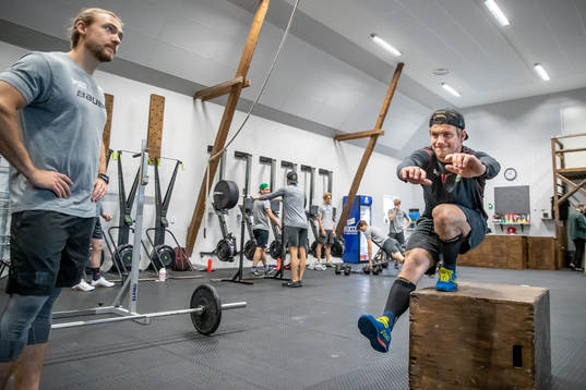 Fystränare Erik Olsson och Leon Bristedt