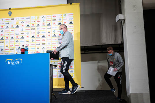Janne Andersson, head coach, and Peter Wettergren,