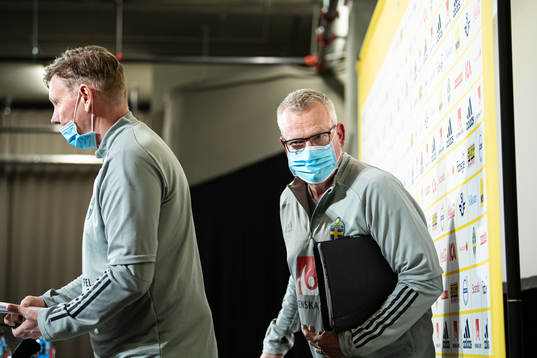 Peter Wettergren, assistant coach, and Janne Andersson,