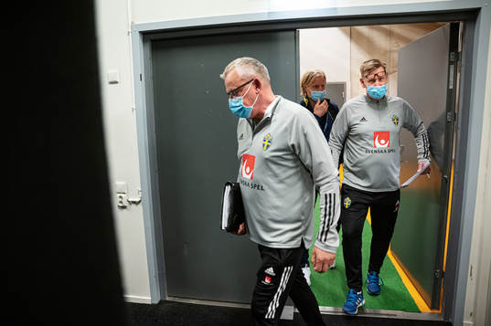 Janne Andersson, head coach, and Peter Wettergren,