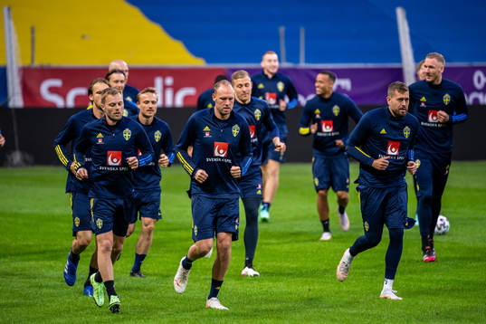 Sebastian Larsson and Andreas Granqvist   of the Swedish