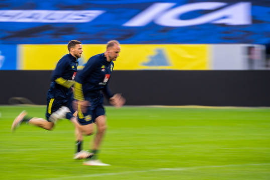 Marcus Berg and Andreas Granqvist  of the Swedish national