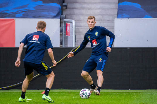 Emil Krafth of the Swedish national football team