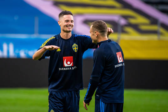Mikael Lustig and Viktor Claesson of the Swedish national