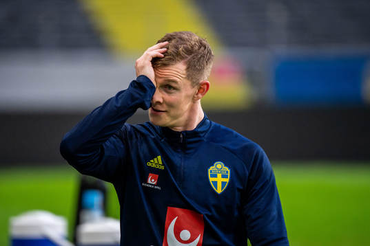Emil Krafth of the Swedish national football team