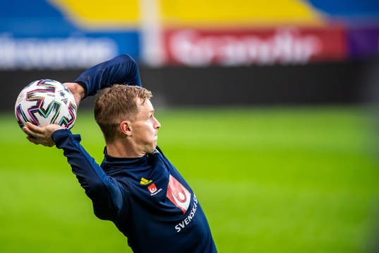 Emil Krafth of the Swedish national football team