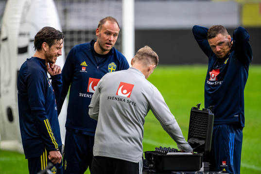 Gustav Svensson, Andreas Granqvist  and Marcus Berg of the