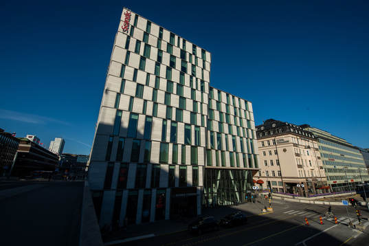 Exterior view of Scandic Continental Hotel which is used by