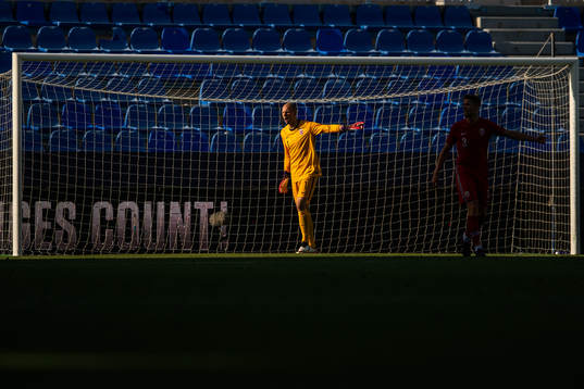 Goalkeeper André Hansen of Norway