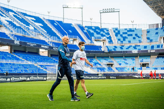Ståle Solbakken, head coach of Norway, and Morten Morisbak