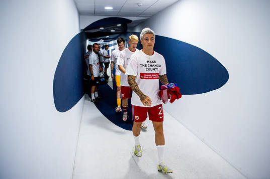 Mathias Normann of Norway wearing a t-shirt with the
