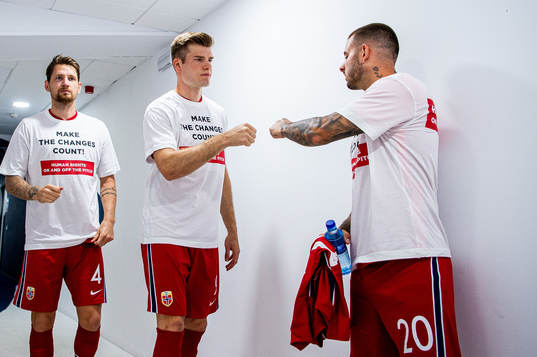 Stefan Strandberg, Alexander Sørloth and Aron Dønnum of