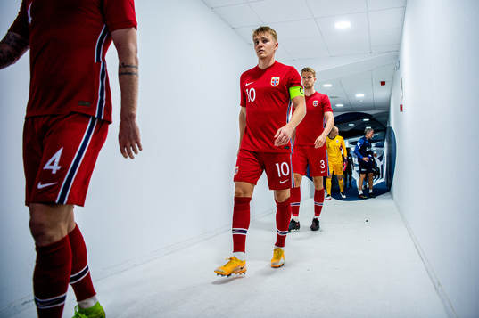 Martin Ødegaard of Norway at half-time