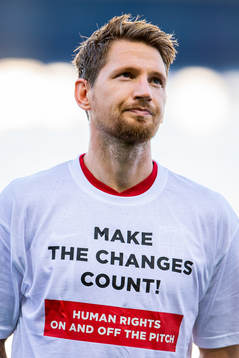 Stefan Strandberg of Norway wearing a t-shirt with the