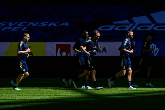 Dejan Kulusevski, Alexander Isak, Albin Ekdal and Mikael