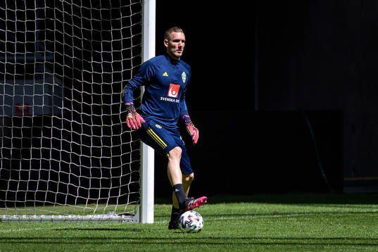 goalkeeper Robin Olsen of the Swedish national football team