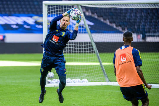 goalkeeper Karl-Johan Johnsson of the Swedish national
