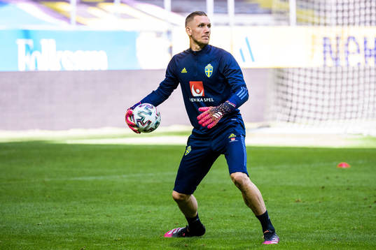 goalkeeper Robin Olsen of the Swedish national football team