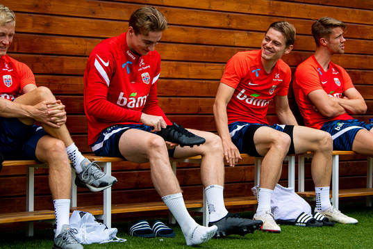 Kristian Thorstvedt and Julian Ryerson of the Norwegian