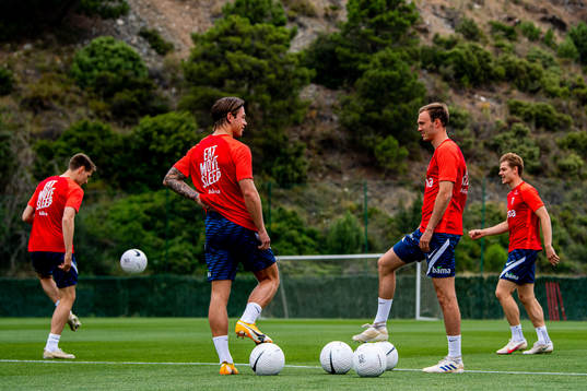 Patrick Berg and Fredrik Aursnes of the Norwegian national