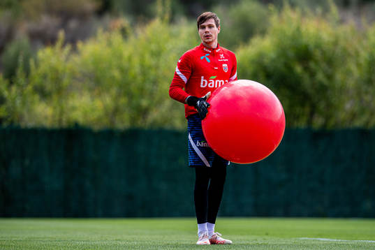 Goalkeeper Per Kristian Bråtveit of the Norwegian national