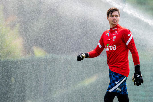 Goalkeeper Per Kristian Bråtveit of the Norwegian national
