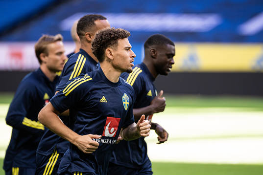Jordan Larsson of the Swedish national football team