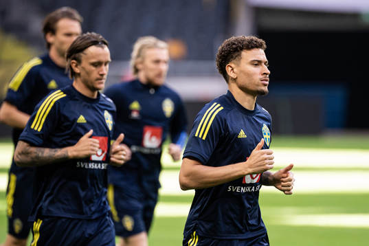 Jordan Larsson of the Swedish national football team