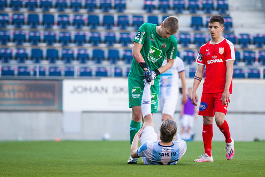 Gefles målvakt Albin Lorenz och Linus Sahlin
