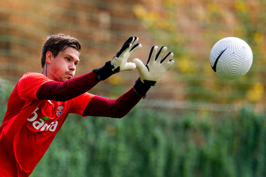 Goalkeeper Per Kristian Bråtveit of the Norwegian national