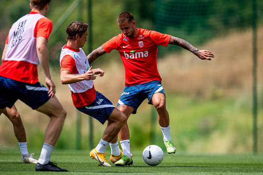 Patrick Berg and Aron Dønnum of the Norwegian national