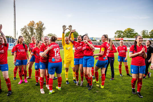 Helsingborgs spelare jublar