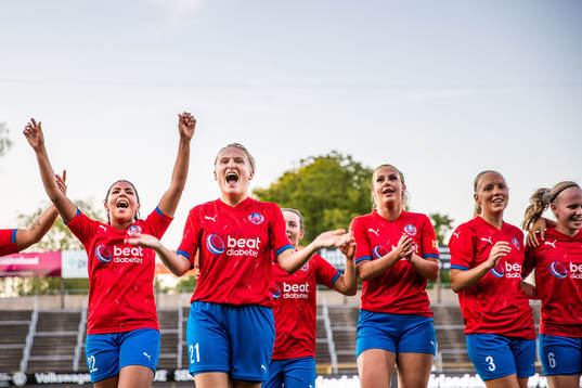 Helsingborgs Ebba Manglind, Maya Waltersson och Josefine