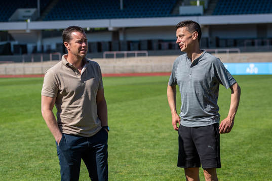 Malmö FFs Sportchef Daniel Andersson och tränare Fredrik