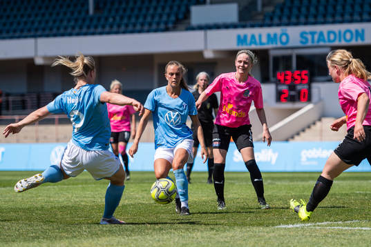 Malmö FFs Malin Gunnarsson och Elin Björklund oroar