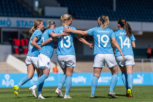 Malmö FFs spelare jublar