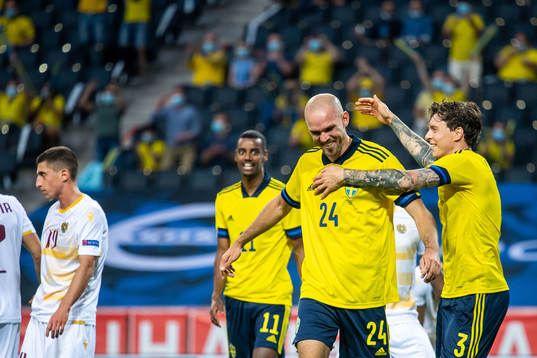 Alexander Isak, Marcus Danielson and Victor Nilsson