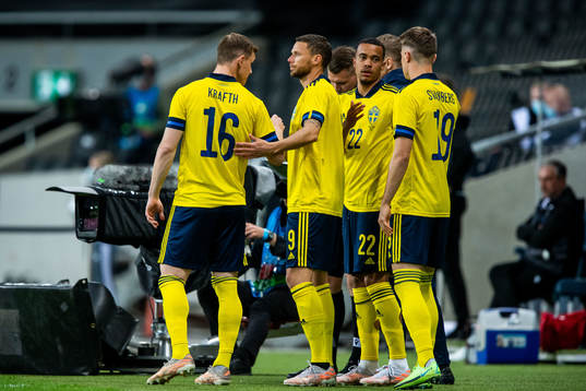 Emil Krafth, Marcus Berg , Robin Quaison and Mattias
