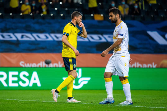 Marcus Berg of Sweden celebrates 3-1
