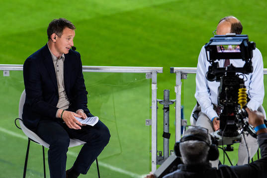 Kim Källström in the TV-studio