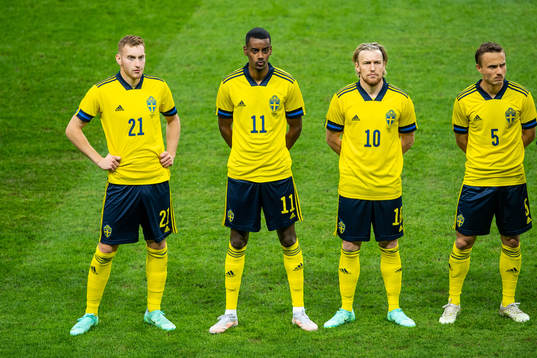 Dejan Kulusevski, Alexander Isak, Emil Forsberg and Pierre