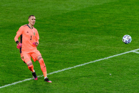 goalkeeper Robin Olsen of Sweden