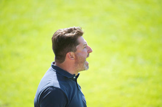 Kristianstads tränare Mladen Blagojevic i matchen i
