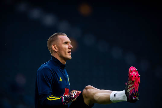 Goalkeeper Robin Olsen of Sweden