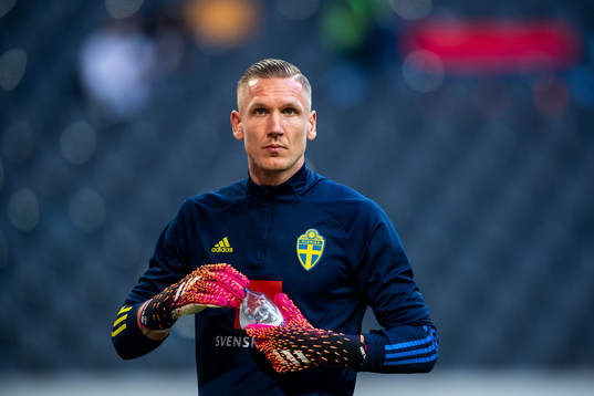 Goalkeeper Robin Olsen of Sweden