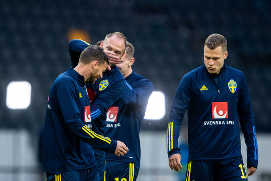 Marcus Berg,  Andreas Granqvist and Viktor Claesson of