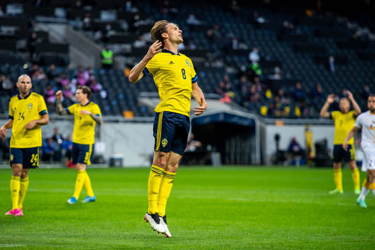 Albin Ekdal of Sweden looks dejected