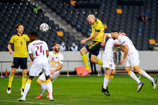 Marcus Danielson of Sweden scores the 2-0 goal